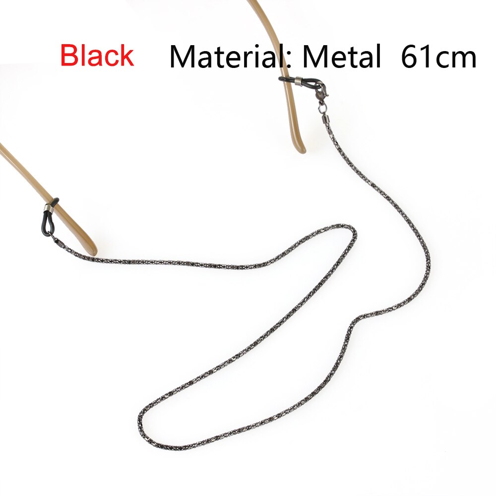 1 PC Face Mask Hanging Lanyard Mask Holder Strap Anti-lost Eyeglass Chains with Clips for Men Women Boys Girls Kids: black3