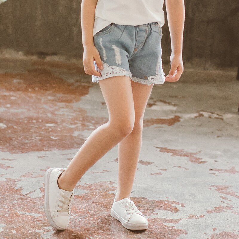 Filles Shorts d'été dentelle pantalon enfants – Grandado
