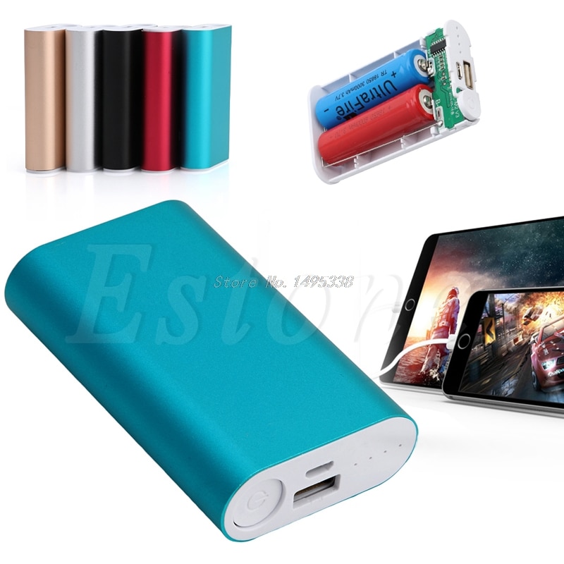 1 PC 2x18650 ładowarka 5V USB 5200mAh etui na powerbank zestaw pudełko DIY na telefon z GPS Whosale i Dropship