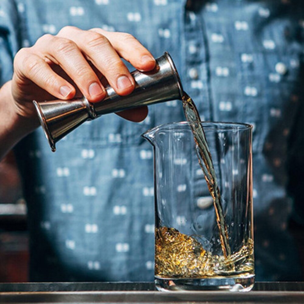 Cocktail dubbel huvud bar jigging maskin rostfritt stål mäter vin bartender verktyg ounce kopp skala volym cocktailglas