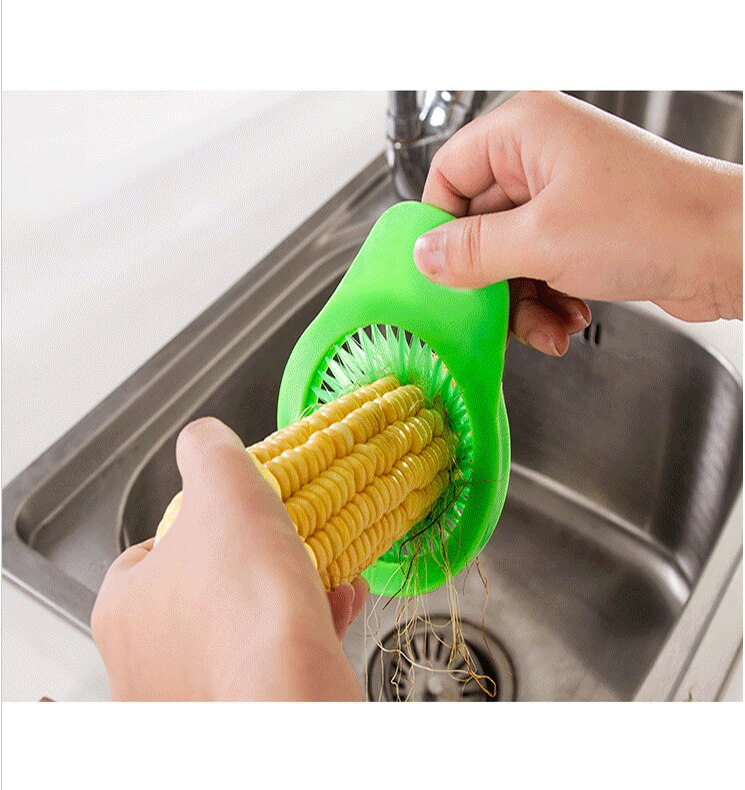 corn brush Multi-function portable Corn Brusher and Vegetable Scrubber corn silk brush non sticky easy clean