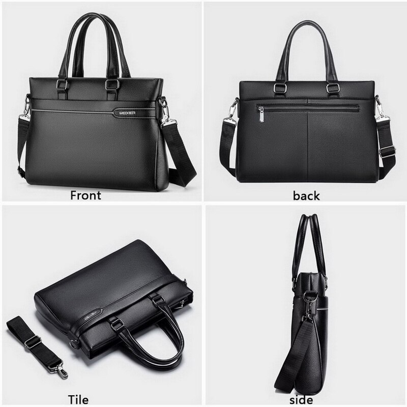 Men Laptop Handbags Brand Briefcase Totes Leather Messenger Bags For Male Men Official Handbags