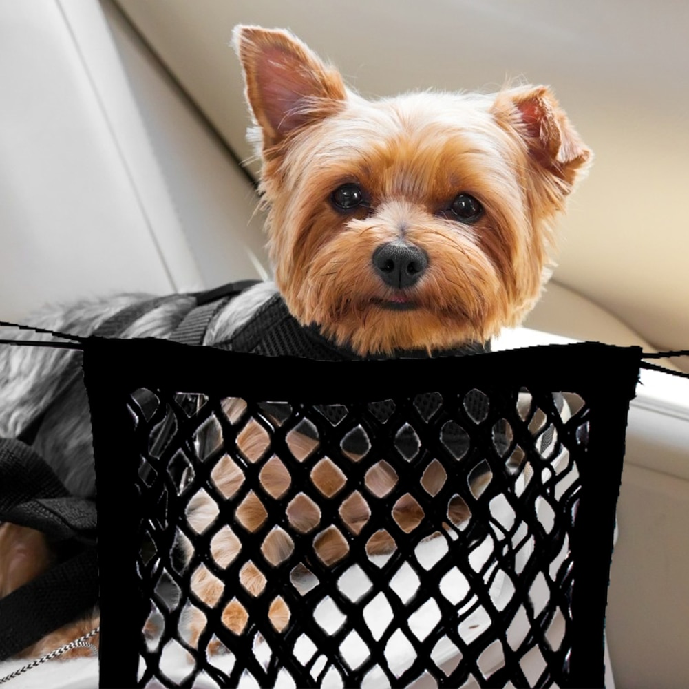 Car Pet Barrier Mesh Dog Car Safety Travel Isolation Net Vehicle Pet Car Back Seat Barrier Mesh Anti-Harassment Pet Products
