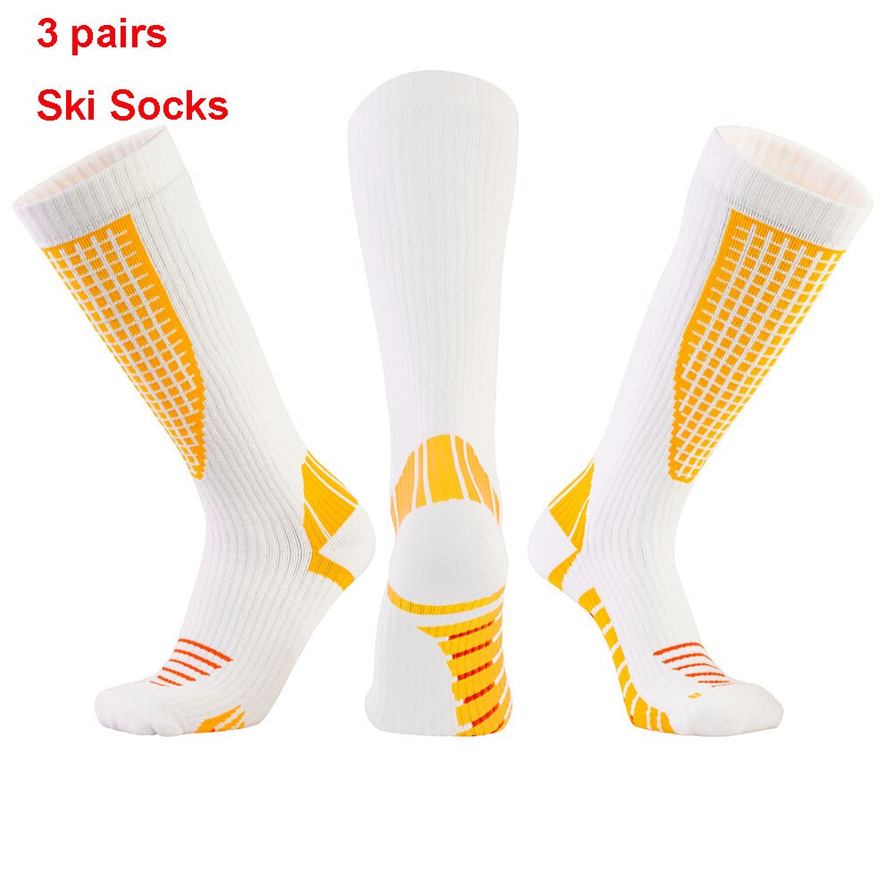 5 pares de calcetines térmicos impermeables largos y cálidos para esquí espesos para deportes de invierno, transpirables, esquí, snowboard, 24 estilos: B6(3 Pairs) / S / M