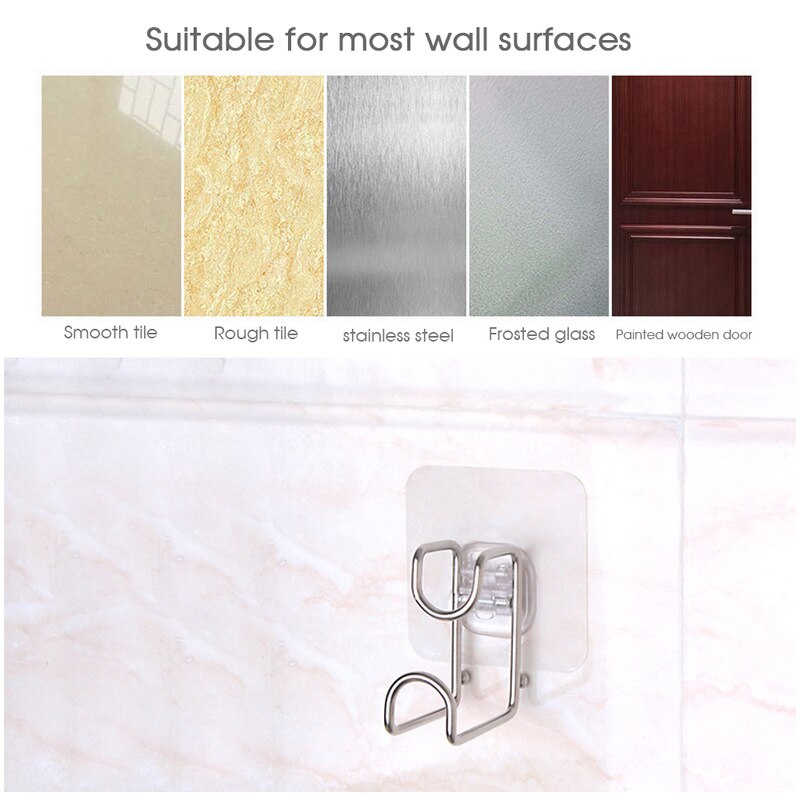 Self Adhesive Hook Washbasin Rack Holder Stainless Steel Nail Storage Hanger for Kitchen Bathroom Hook Waterproof