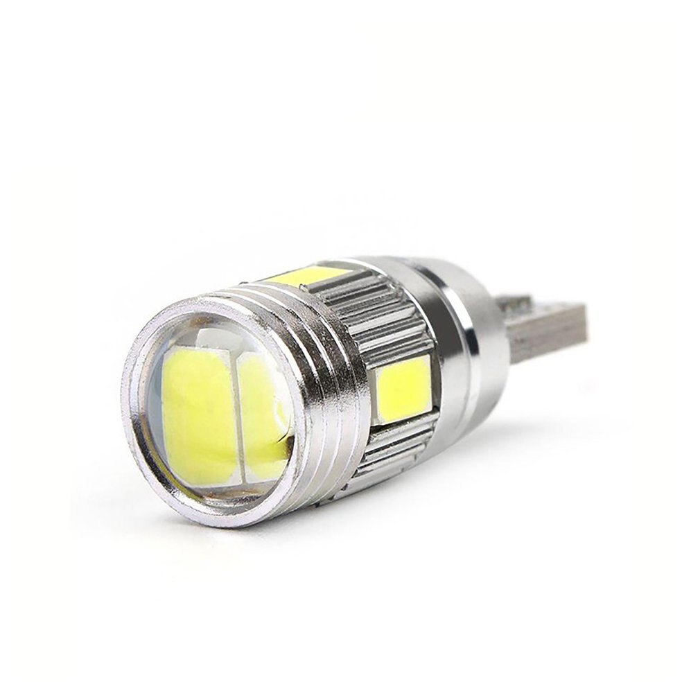 Auto Gloeilamp 1Pc 5630 6smd W5w Auto 12V Led Tail Brake Achterlicht Lamp Auto Led Licht canbus Wedge Bulb Lamp