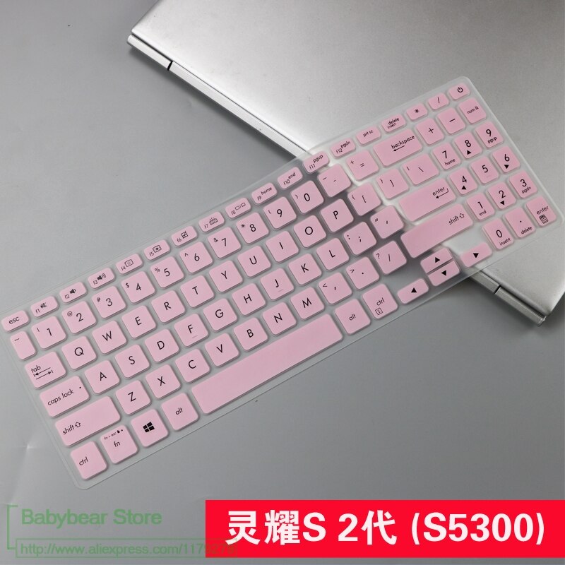 15 Inch Voor Asus Vivobook 15 R564UB R564 R564UA R564FA R564U 15.6 Inch Siliconen Toetsenbord Protector Skin Cover: pink