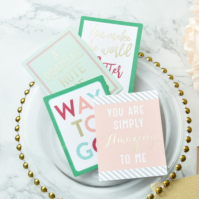 KLJUYP 24Pcs Hello Friend Acid Free Colorful Paper Pocket Cards for Scrapbooking DIY Projects/Photo Album/Card Making Crafts