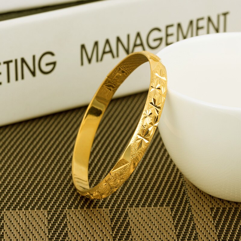 Gold Color 6pcs/lot Ethiopian Jewelry Bangles Dubai Gold Jewelry Bangles For Women African Bangles &amp; Bracelets for Women