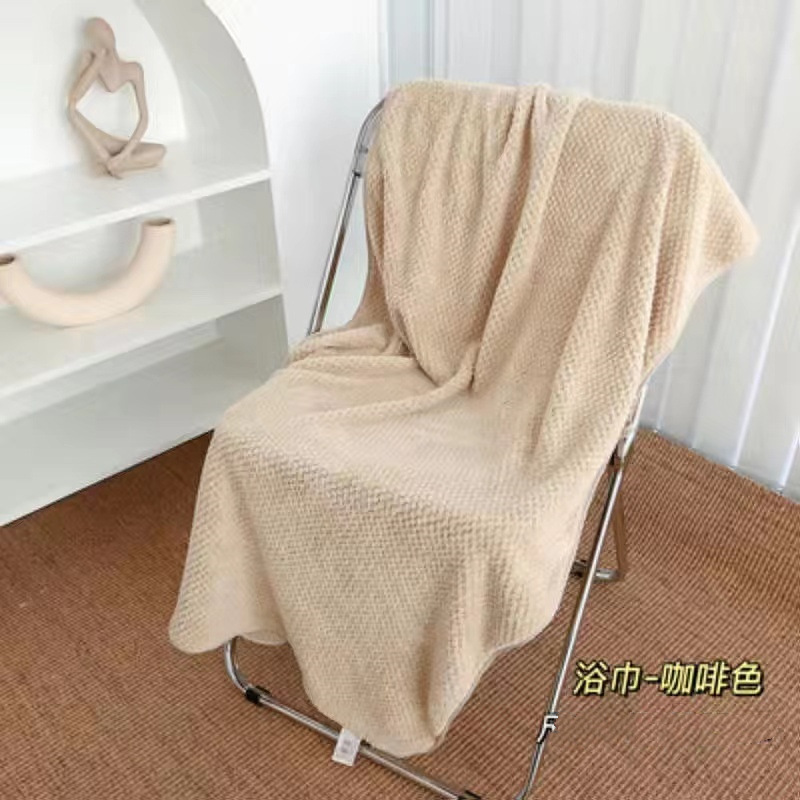 Toalla de terciopelo coral de piña grande engrosada, Toalla de baño de algodón no puro, Toalla de baño súper suave y absorbente para salón de belleza: XS / 25 #