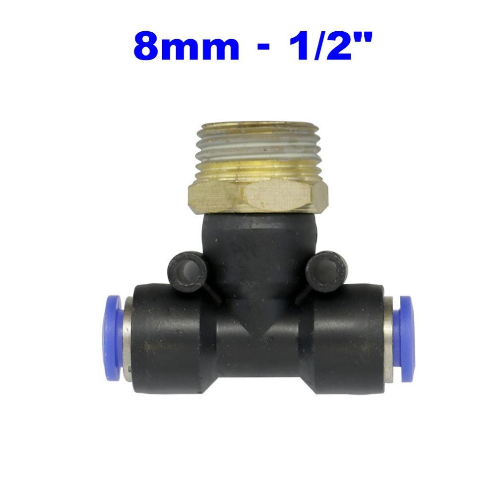 Regulador neumático de flujo de aire 4mm 6mm 8mm 10mm 12mm OD tubo de manguera de Gas ajuste válvula conector 1/8 "1/4" 3/8 "1/2" rosca macho: 8mm - 1I2 inch