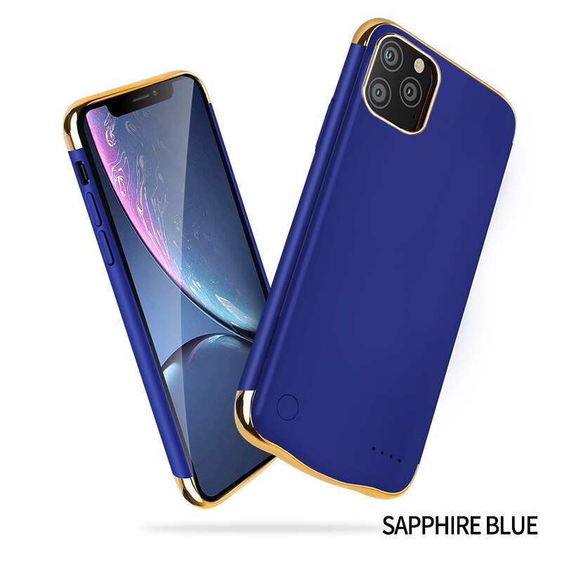 Araceli 6000 Mah dla iPhone 11 ładowarka przypadku ultra-cienki przenośny moc Bank dla iPhone 11 przypadku baterii: niebieski