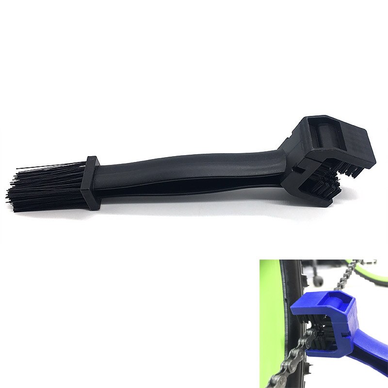 Cykel rengøringsværktøj cykel kæde renere skrubberbørster mtb cykelvask værktøjssæt cykel rengøringssæt cykel reparationsværktøj: Sort børste