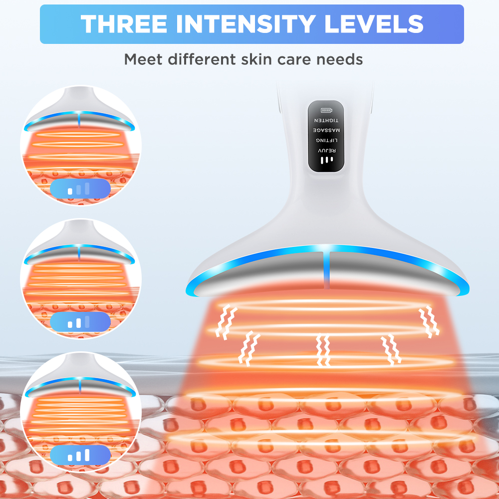 Gezicht Hals Lift Schoonheid Apparaat EMS Gezichtsmassager LED Lichttherapie Dubbele Kin Remover Huidverjonging Aanscherping Machine