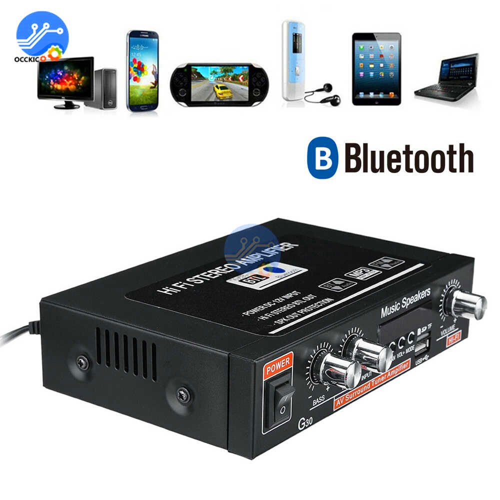 US Plug DIY kit amplifier for speakers G30 800W 12V 110V-220V sound equipment home music Bluetooth HIFI amplifier stereo