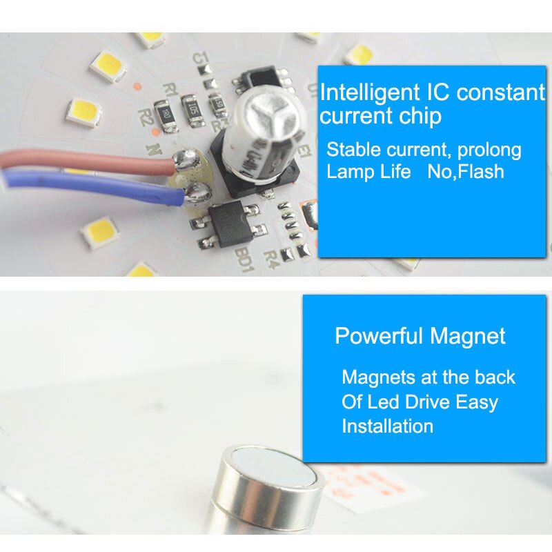 Greeneye Mini Led Module 12W 18W 24W Voor Plafond Lamp Downlight Vervangen Accessoire Magnetische Lichtbron board Lamp 220V