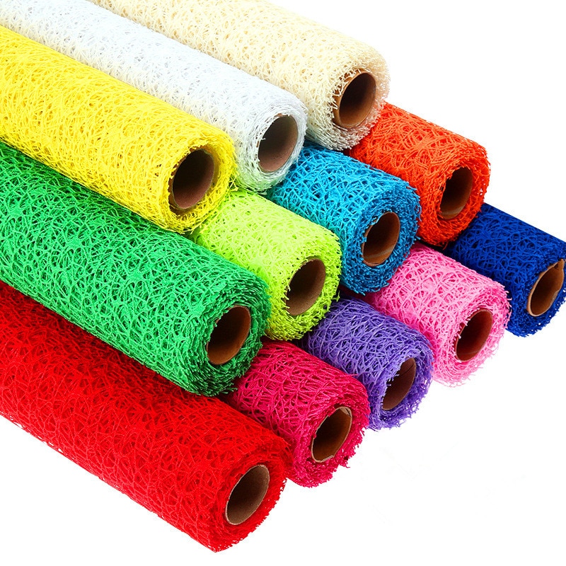 4.5M Kleur Organza Boeket Wikkelen Gaas Mesh Diy Craft Leveranties Kinderen Hand Scrapbook Gereedschap Wedding Party Decor Gordijnen