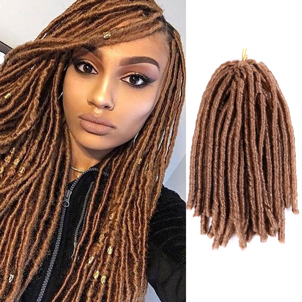 ZYR miękki Locs dredy syntetyczne przedłużanie włosów 14 cali 70g Ombre afro szydełkowe warkocze wysokotemperaturowe włókno