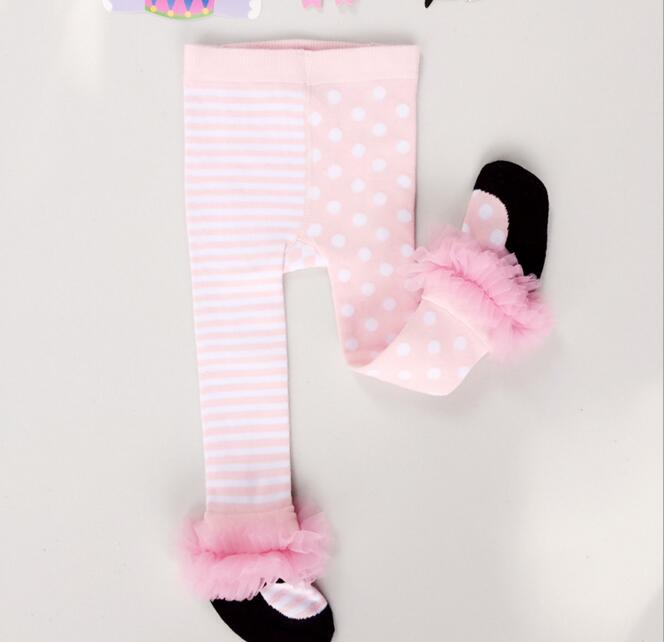 Baby Tights Baby Girls Cute Dot Striped Printed Princess Stockings Newborn Baby Soft Cotton Mesh Dance Stockings Pantyhose