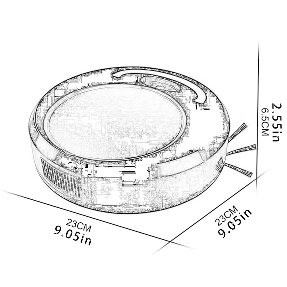 Multifunctionele Robot Stofzuiger Met Sterke Zuigkracht En Afstandsbediening Super Stil Ultra-Slim Body Touch Schakelaar