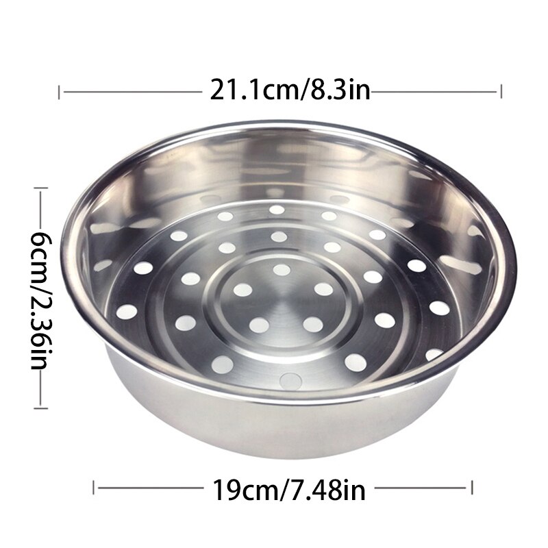 1PC Stainless Steel Steamer Basket Rice Cooker Steamer Vegetable And Fruit Drain Basket Draining Steaming Tray Kitchen Tool: 1