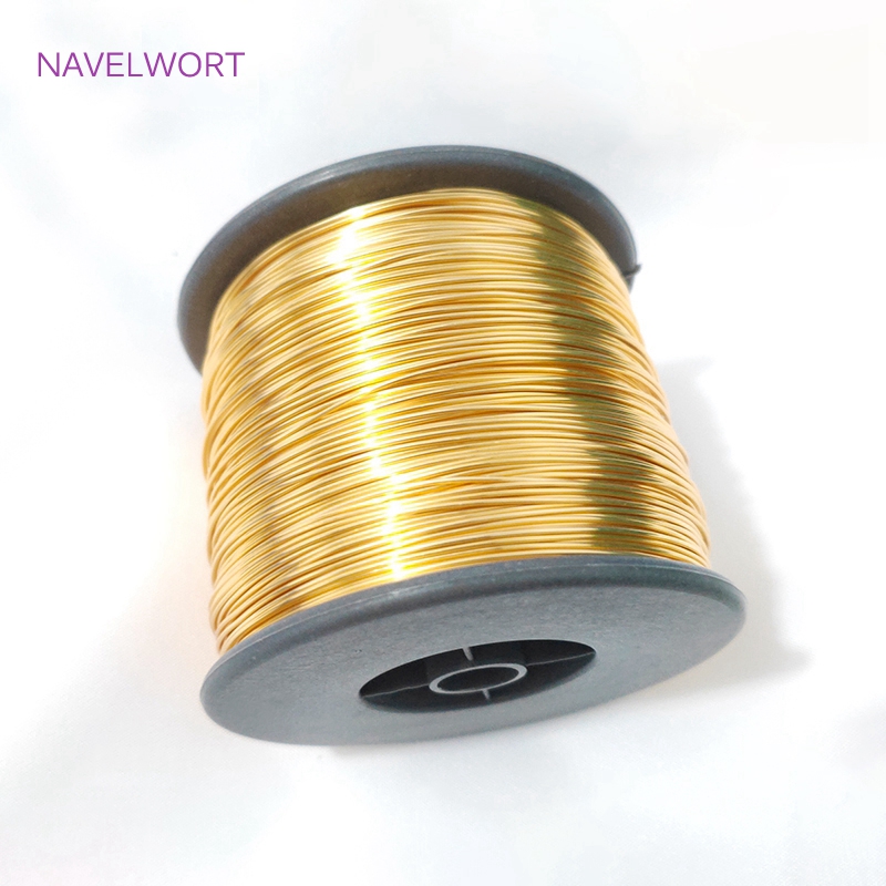 Alambre de cobre chapado en oro de 18 quilates para fabricación de joyas, alambre para abalorios de , manualidades hechas a mano,