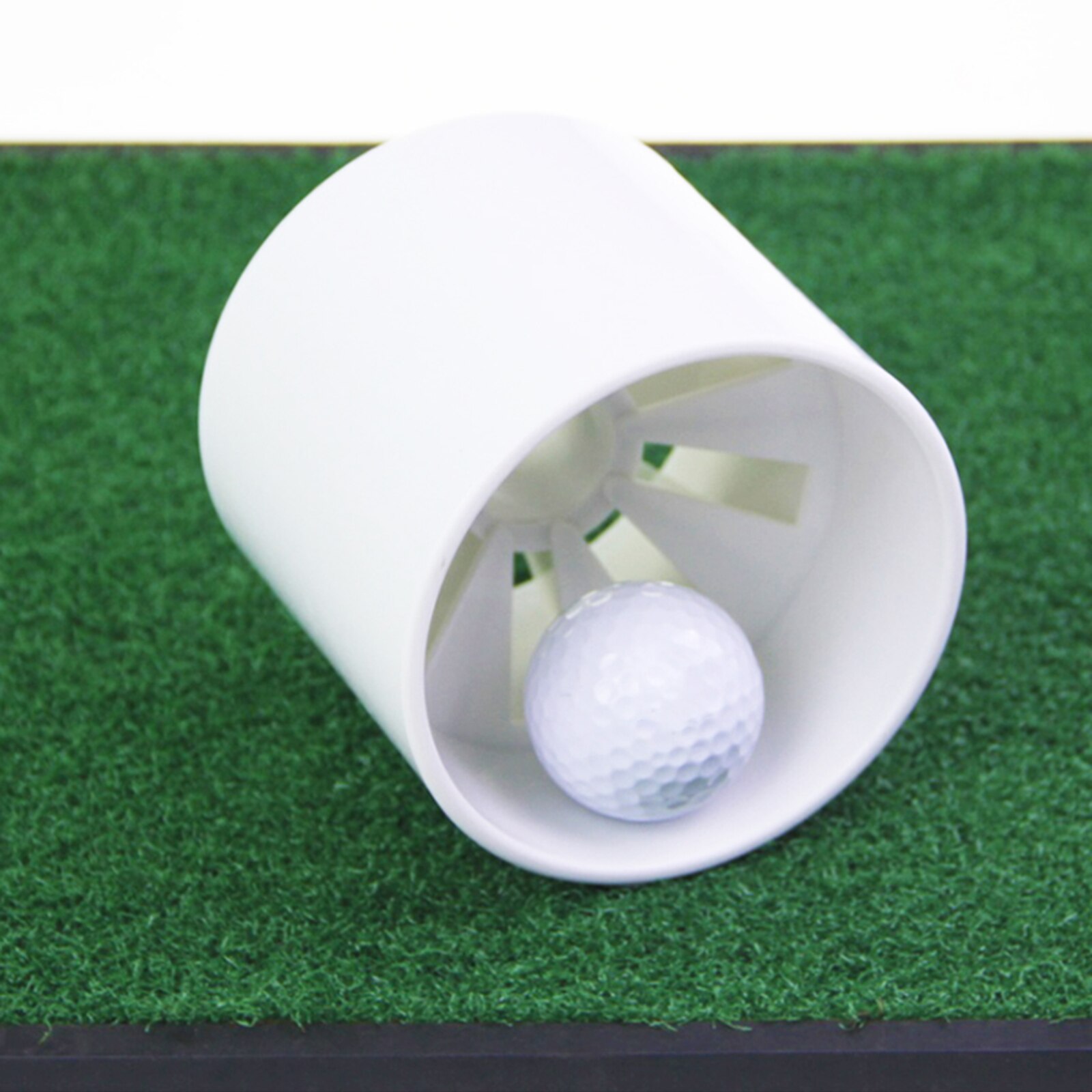 Golf Cup Hole Cups for Putting Green Backyard Training, White Plastic Training Ball Socket