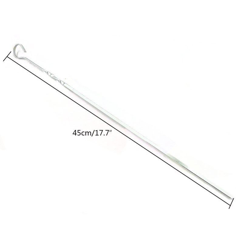 10 st 45cm (15.7in)  metall grillspett med ringhål långa grillspett shish kebob bbq pinnar espeto churrasco utomhus