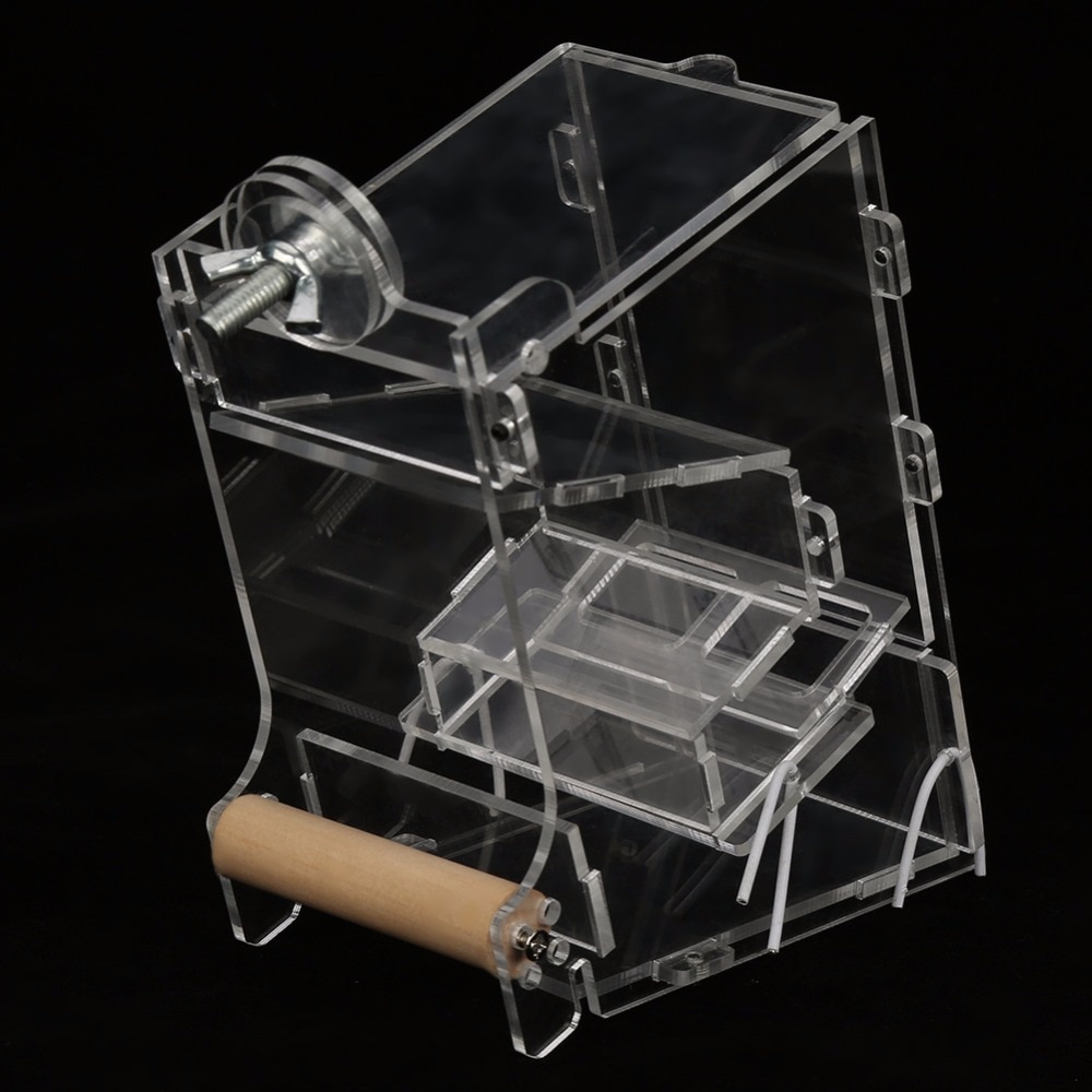 Lovebird Canary Aviary Transparent Window Outdoor Bird Feeder For Birds Feeding Container For Food