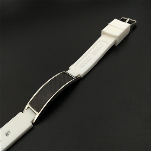 Energie einzigen produkt Negativ ionen fernen infrarot Germanium magnetische vier-in-eins silikon Armbinde: Weiß