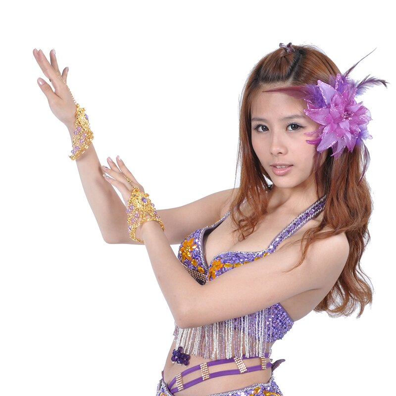 Buikdans accessoires indiase bollywood sieraden accessoires met strass belletjes 1 paar indiase sieraden armband buikdansen