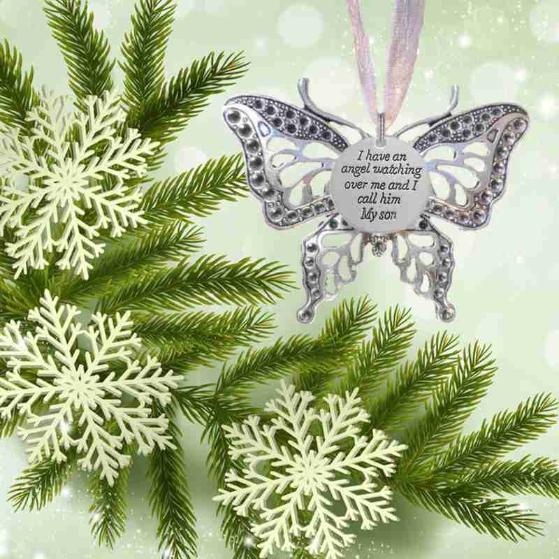 Colgante de aleación con memoria de mariposa, adorno de recuerdo con imagen de mariposa, de Decoración de cumpleaños, familia conmemorativa