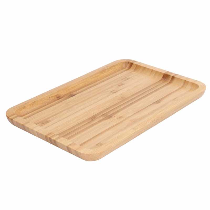 Bamboo Tray Bamboo Platter Sturdy Structure Safe for Fruit for Breakfast