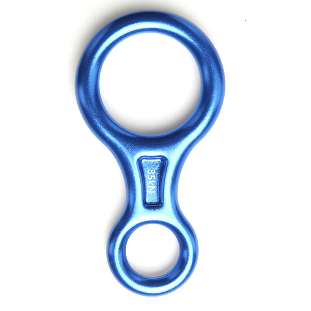 Outdoor Rock Climbing Descender 35KN Figure 8 Word Rope Descender Rappel Ring Downhill Eight Ring Rappelling Gear Belay Device#: G268068