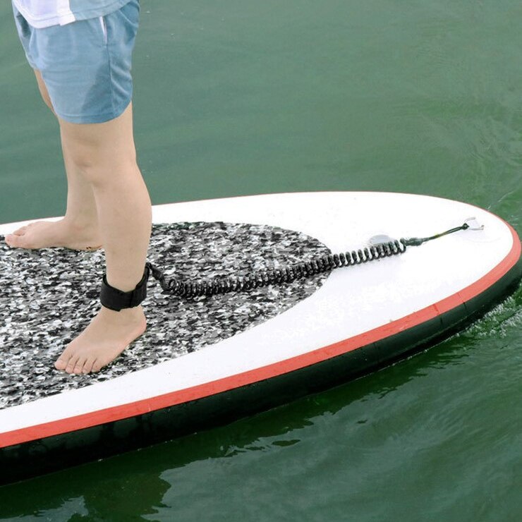 Water Sports Surfboard Foot Rope Windsurfing Prevent Foot Ankle Safety Rope Rotatable Lifeline Telescopic Rope Surfboard