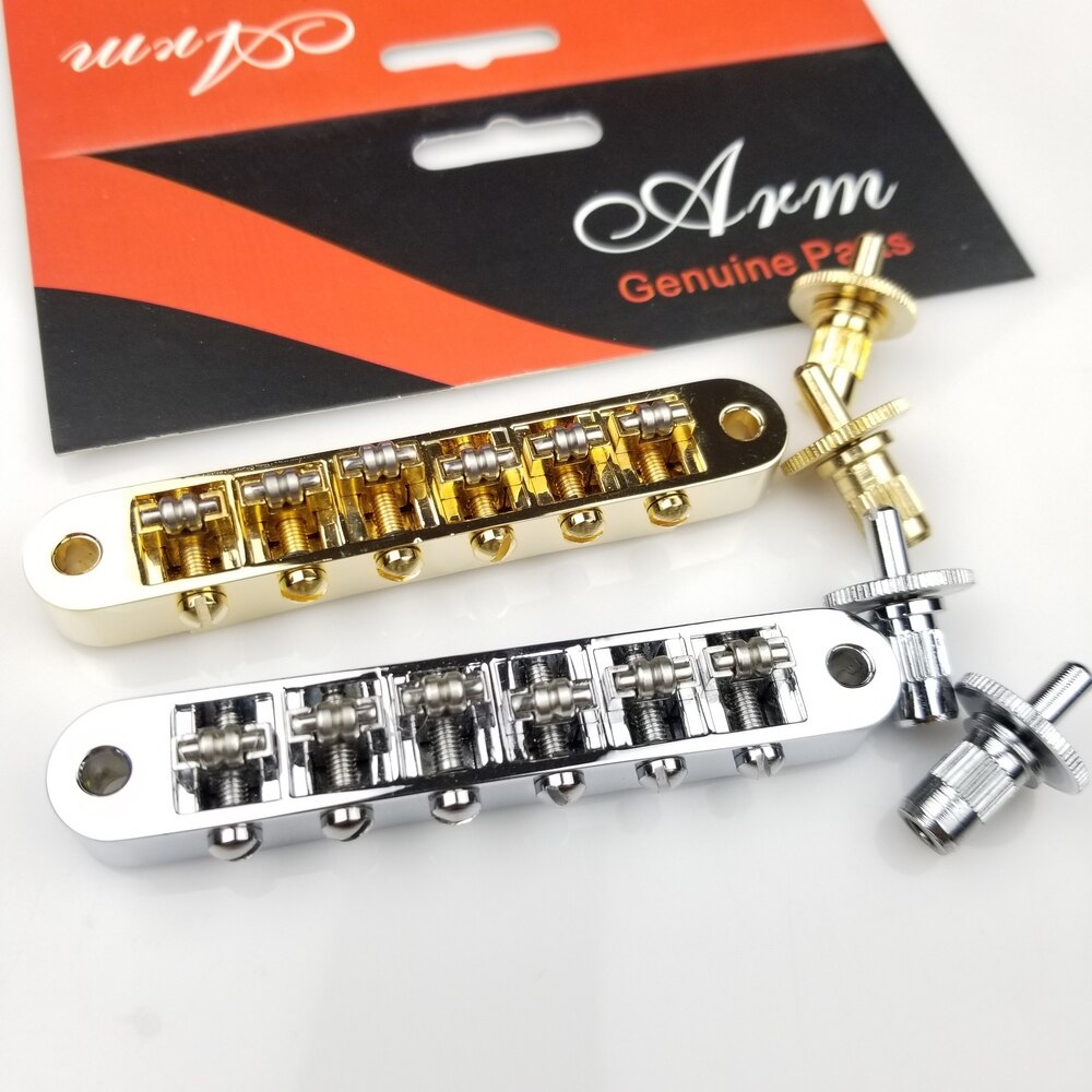 Chrome Roller Guitar Tune-O-Matic Bridge with Vibrato