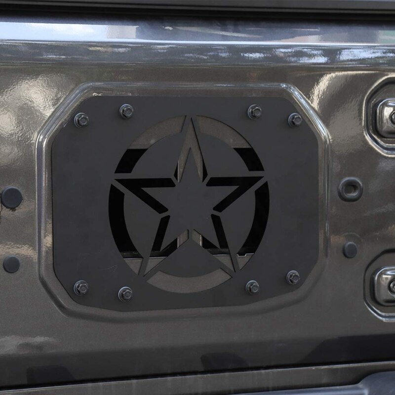 Spare Tire Carrier Delete Filler Plate Tramp Stamp Tailgate Vent-Plate Cover for Jeep Wrangler JL