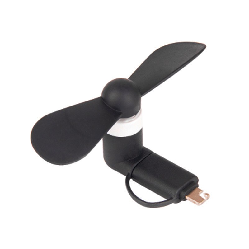 Mini portátil 2 em 1 ventilador do telefone móvel micro adaptador usb tipo de smartphone para iphone android micro handheld ventilador de refrigeração celular: 01