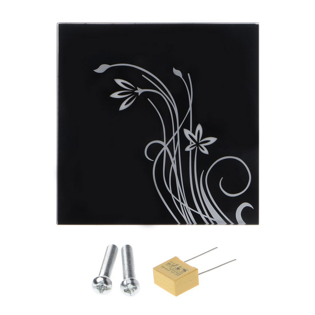 Wall Light Touch Switch 2 Way Home Automation Multi Function Glass Panel 86 Type: Black