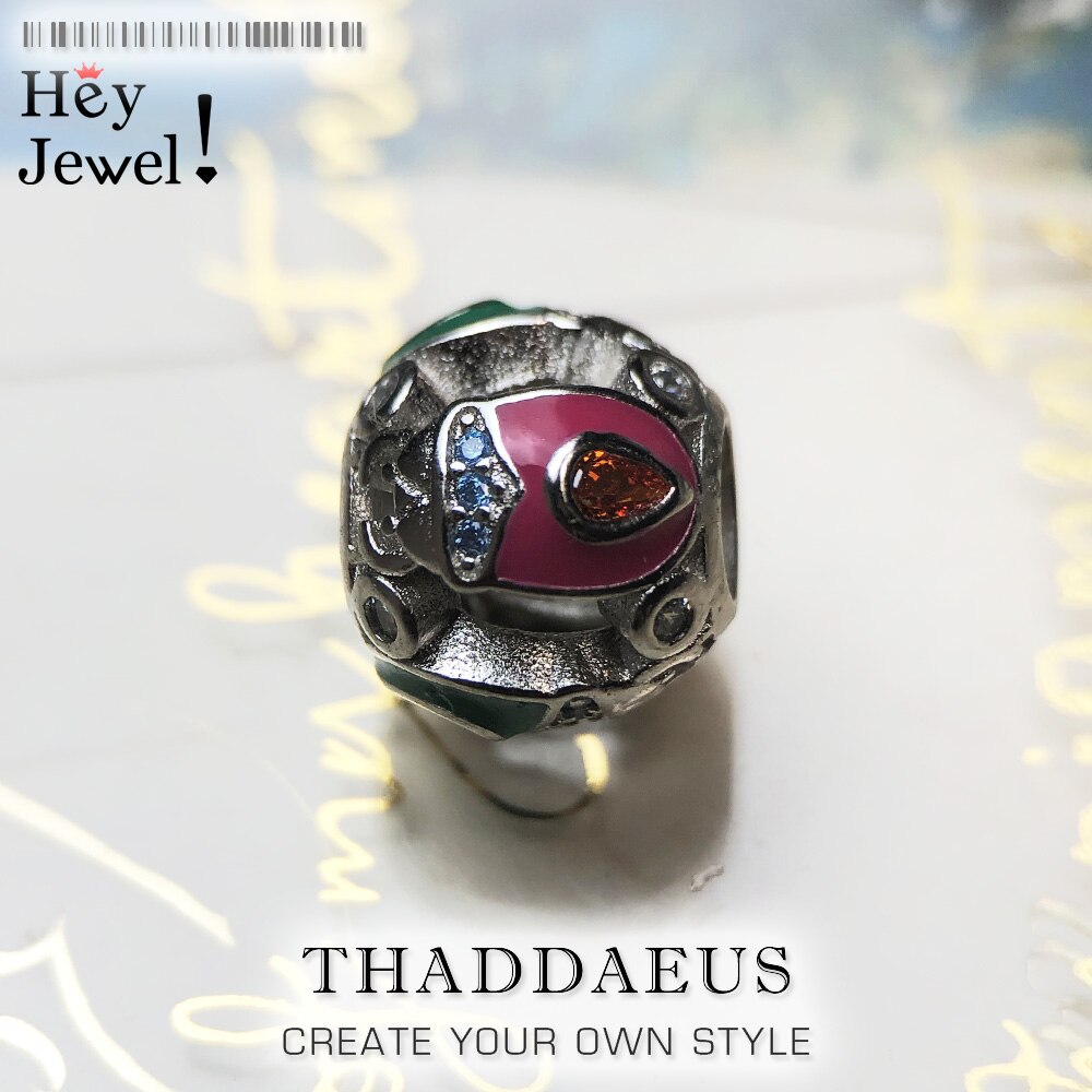 Paciorki kolorowe chrząszcz 2020 Marka Nowy 925 srebro szczęście optymizm biżuteria pasuje robić bransoletki europa akcesoria naszyjnikowe