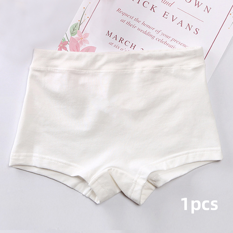 1pcs/3pcs/lot Cotton Panties for Kid Girls Cartoon Soft Underwear Panties Children Teenage boxer Comfortable Underpants: White1pcs / 170(45-50kg)