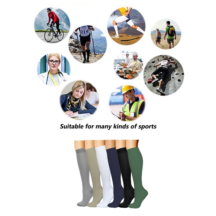 Calcetines de compresión Brothock, medias médicas de nailon para lactancia, calcetines deportivos transpirables para adultos de secado rápido para ciclismo al aire libre