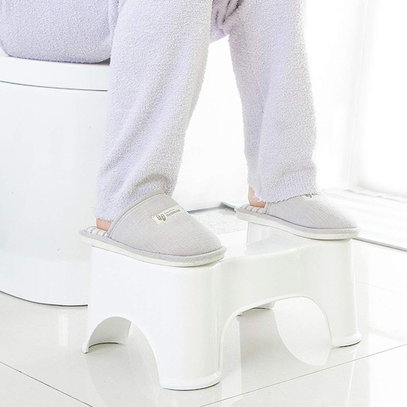U-formet huk toiletskammel skridsikker pude badeværelse hjælper hjælper fodsæde lindrer forstoppelse bunker 39 x 22.5 x 17cm