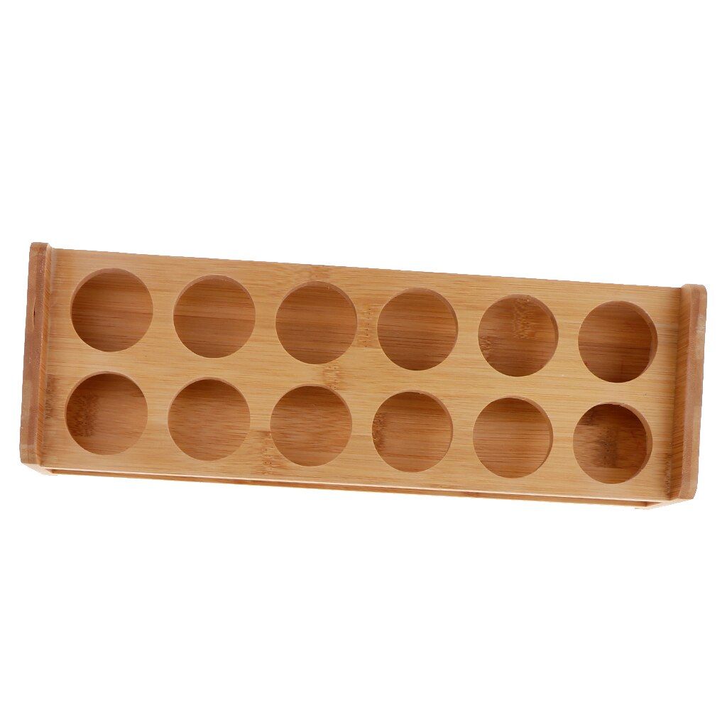 Bamboo Shot Glass Holder Rack Barware Whisky Cup Serving Tray, Perfect for Party Bars Pubs and Home