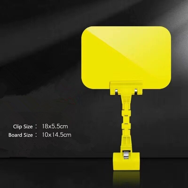 10 Pieces Adjustable Double Clip Merchandise Sign Display Holder Shelf POP Label Clip Price Tag Holder Board: 4