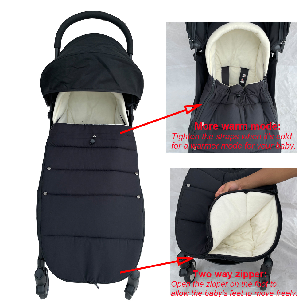 Universele kinderwagens Voetenzak, kinderwagenaccessoire Compatibel met Babyzen YOYO, YOYO2 en YOYO3 kinderwagens - Zachte voering en stof