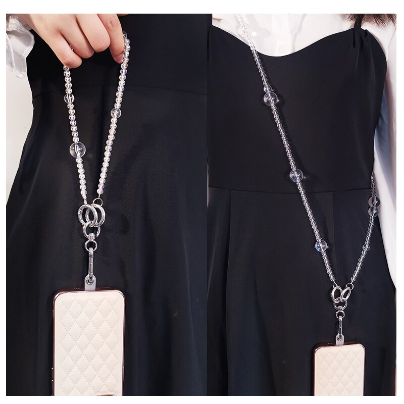 Crossbody Transparent Size Ball Lanyard Clip Universal Phone Lanyard Portable Chain Strap Wrist Rope Pendant Anti-lost Pendant