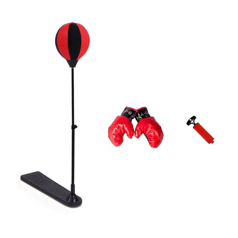 Verstelbare Fitness Boksen Punch Peer Speed Bal Ontspannen Boksen Bokszak Speed bag voor kinderen + Handschoen + Pomp + base + Polen Set