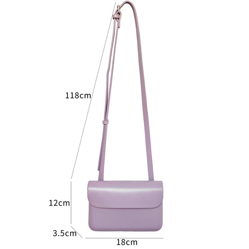 Sommar kvinnor mini crossbody telefonväska enfärgad enkel stil dam axelväska pu läder ungdomsfodral midjeväska ins