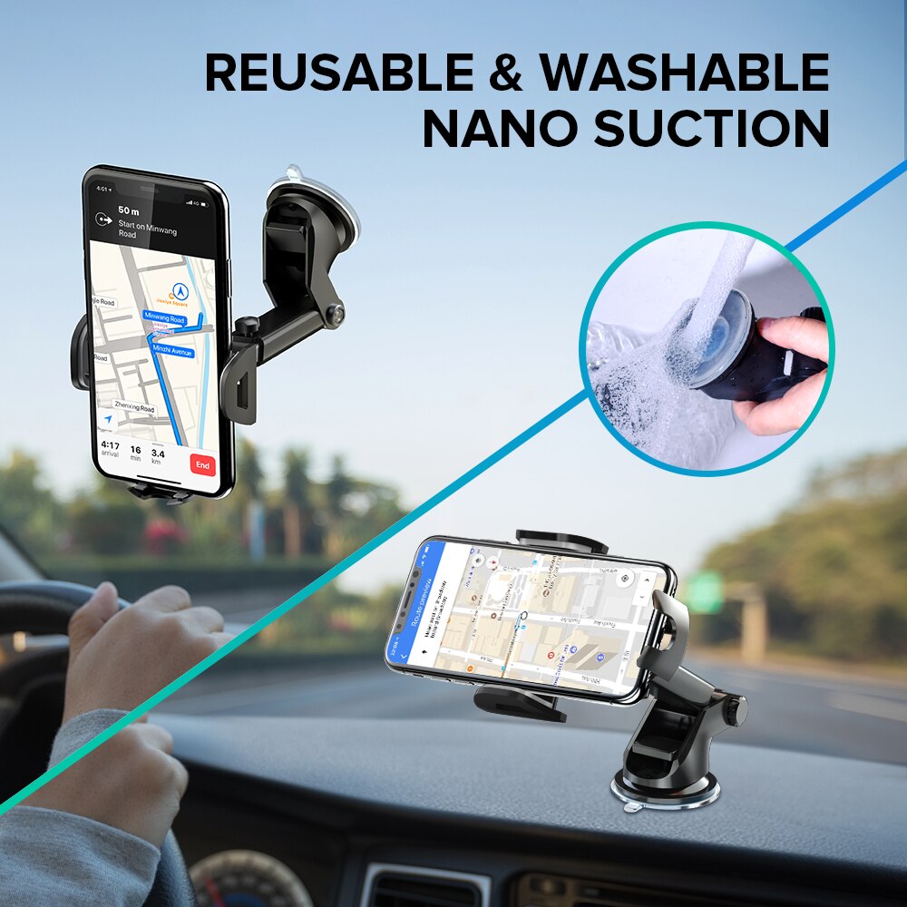 Getihu 360 Graden Sucker Auto Telefoon Houder Flexibele Mobiele Stand Smartphone Ondersteuning Gps Mount Voor Iphone 11 X Xiaomi samsung